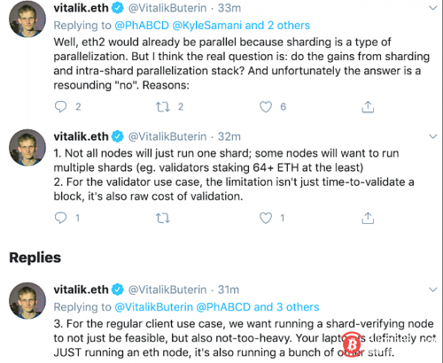 V神:ETH2分片和分片内并行化的收益不会叠加